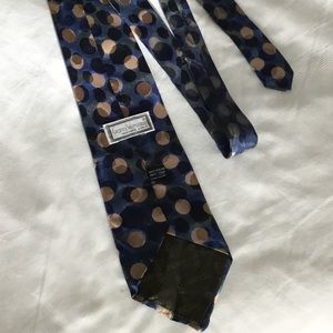 Vtg Gianni Versace Silk Tie Blue With Black & Gold